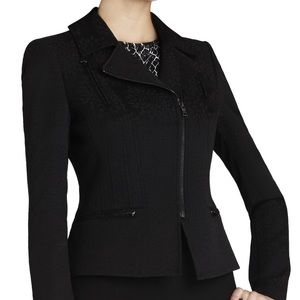 BCBG Black Boe Cotton Moto Jacket